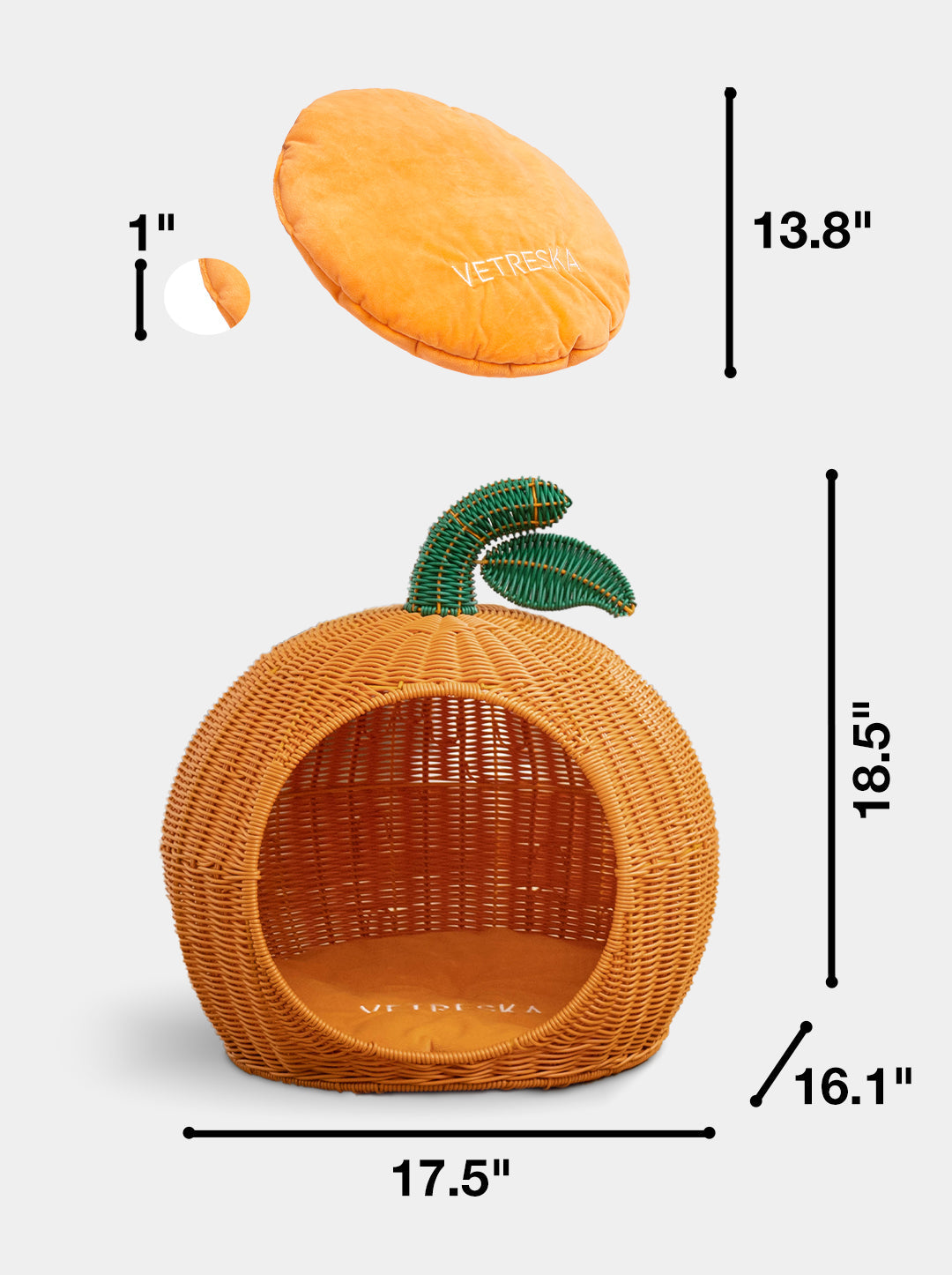 Rattan Cat and Small Dog Bed