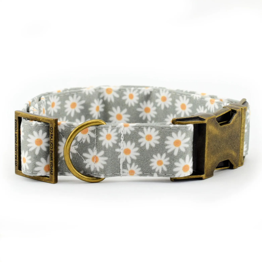 Adjustable Fabric Dog Collar – 4-Layer Sewn, Custom Hardware, XS–XL