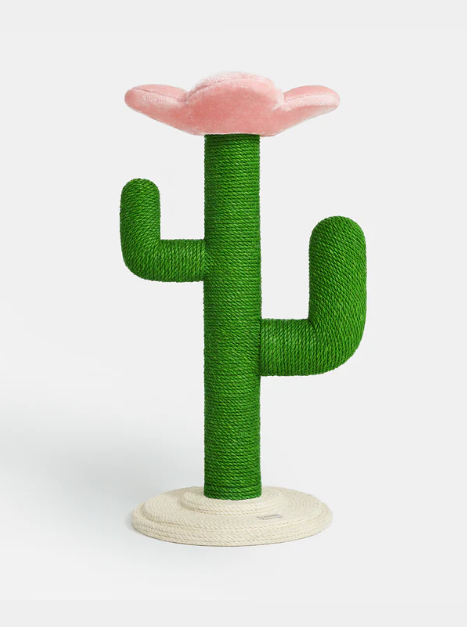 Cactus Cat Tree – Multi-Level with Flower Hammock, Jute Posts, 41.3 in