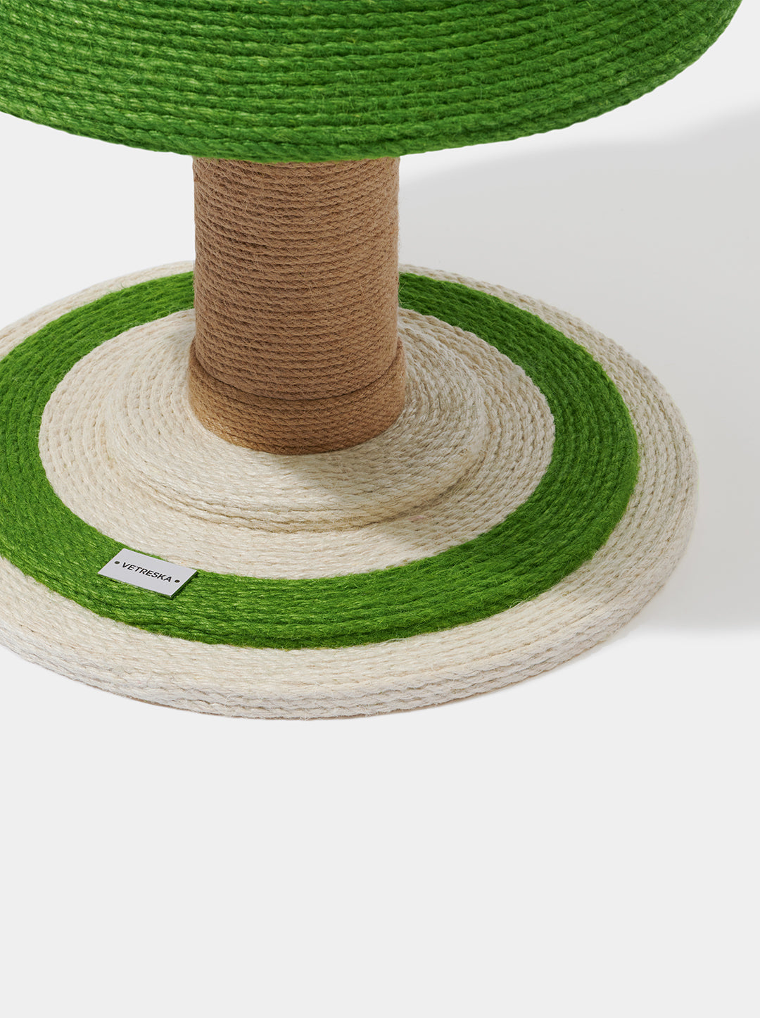 Cat Tree with Scratching Posts – Three-Tier Design, Jute Rope, 47 in, Green/Beige